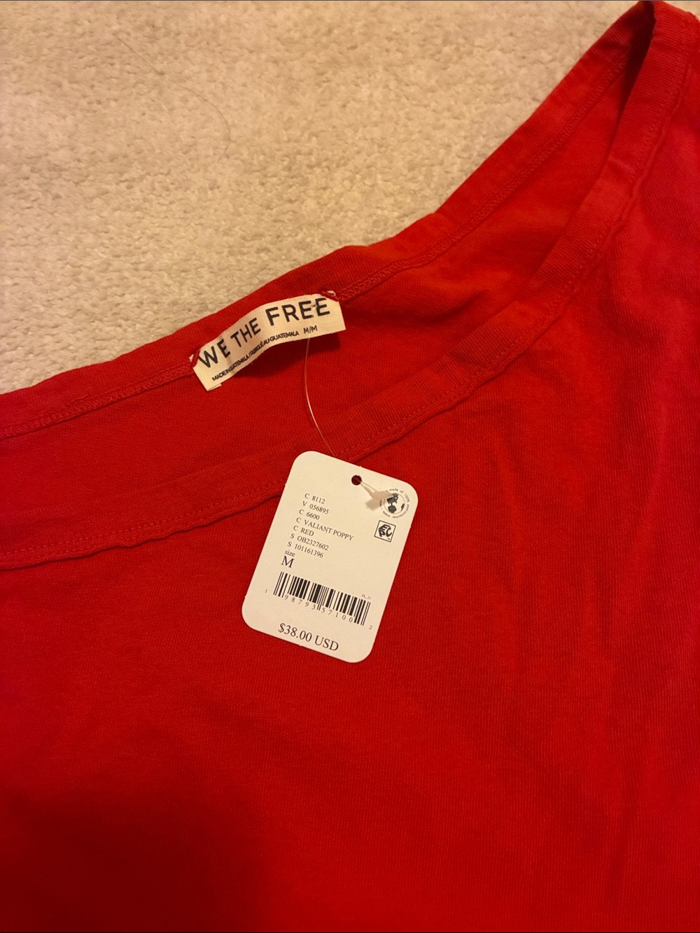 Free people Red One-Shoulder Crop Top - Women - Picture 2 of 2